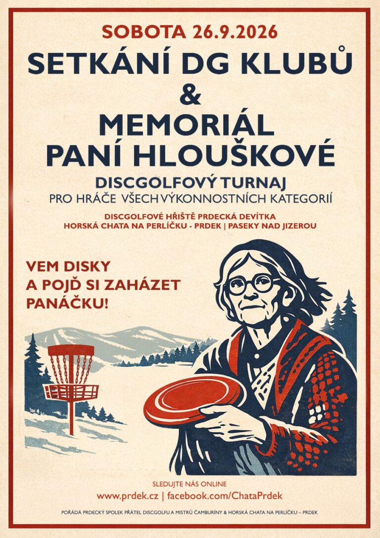 26.9.2026: Setkání DG klubů & Memoriál Paní Hlouškové – disgolfový turnaj pro hráče všech kategorií